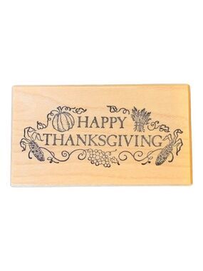 PSX Fall Autumn Thanksgiving Stamp Cookie Tag Holiday Baking Rubber E 846